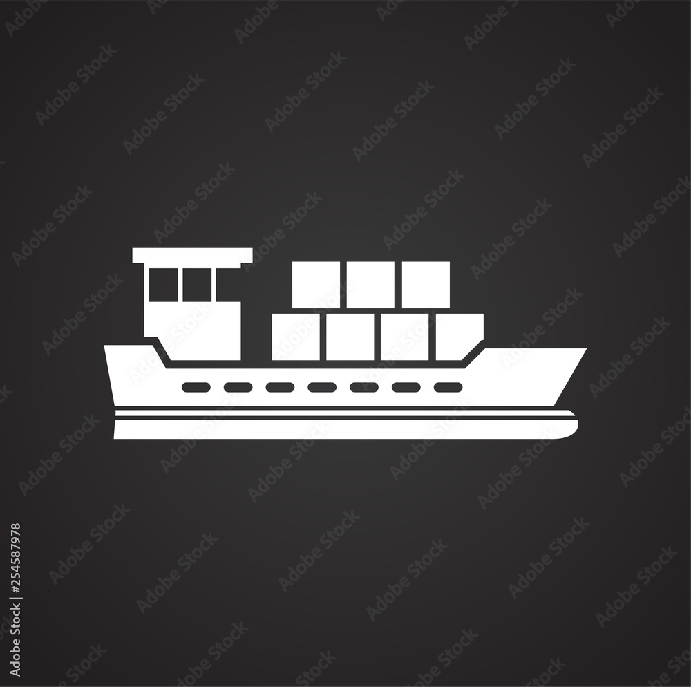 Ship icon on background for graphic and web design. Simple vector sign. Internet concept symbol for website button or mobile app. Ship icon on background for graphic and web design. Simple vector sign. Internet concept symbol for website button or mobile app.