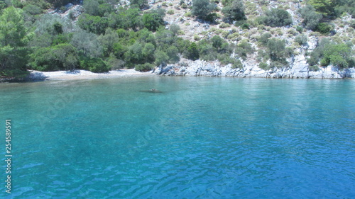 coast of an uninhabited island in the Mediterranean