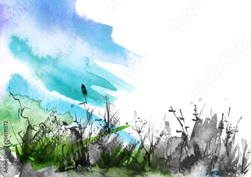Watercolor abstract illustr...