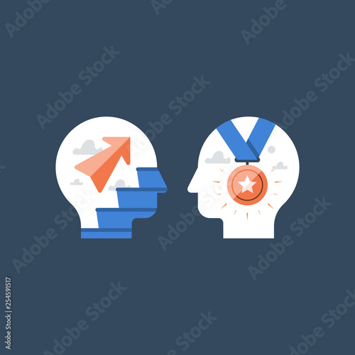 Way to success, fast improvement, incentive and motivation, potential development, growth mindset, intensive training