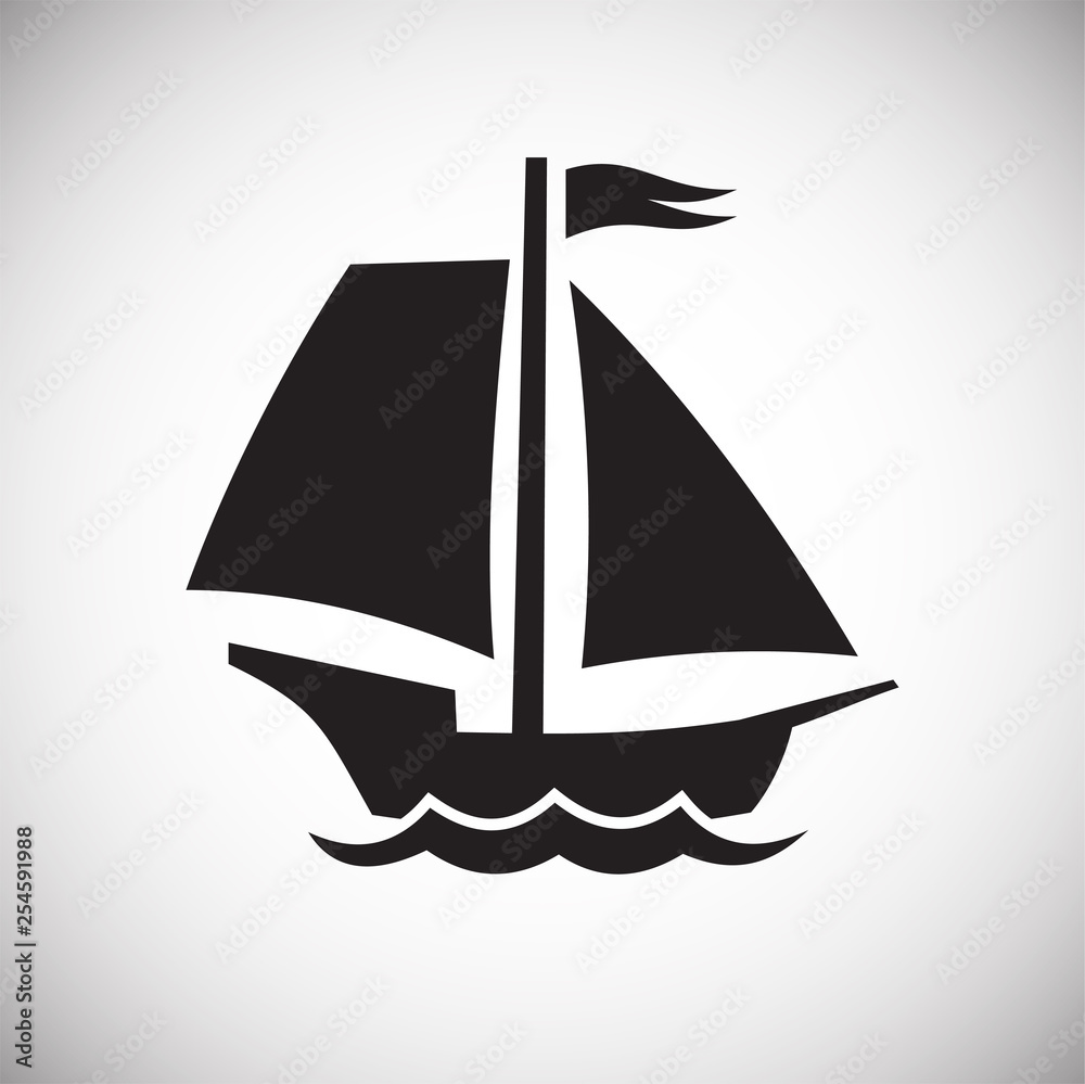 Ship icon on background for graphic and web design. Simple vector sign. Internet concept symbol for website button or mobile app. Ship icon on background for graphic and web design. Simple vector sign. Internet concept symbol for website button or mobile app.