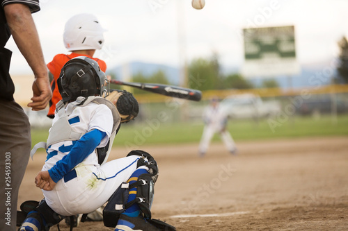 Photography Youth baseball game in action