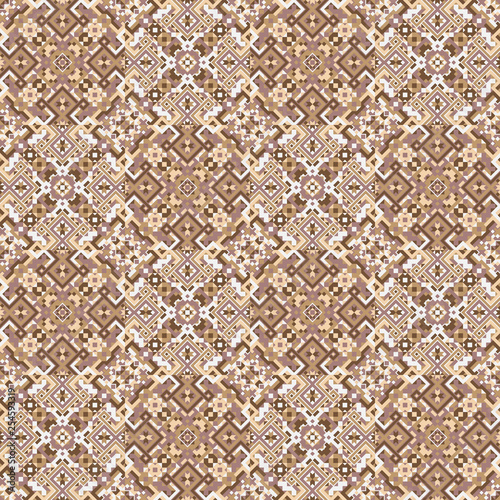 Geometric Ethnic Style Vector Seamless Pattern