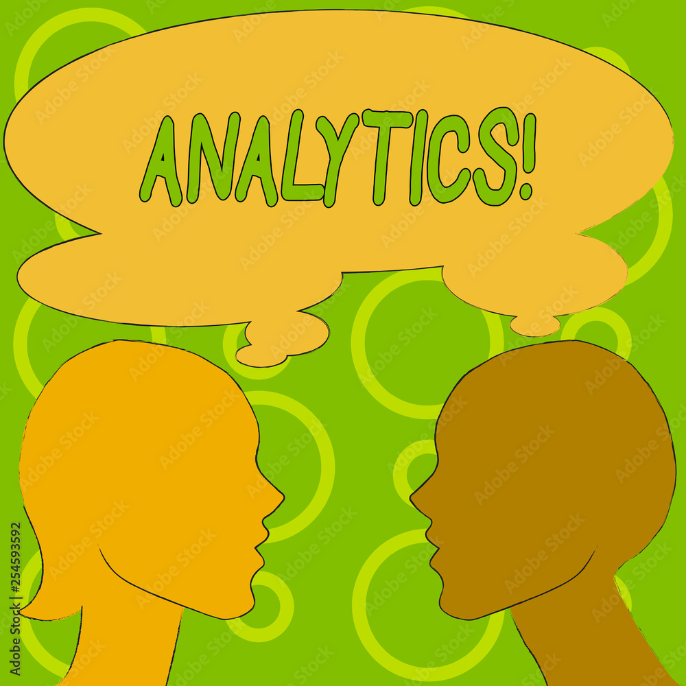 Conceptual hand writing showing Analytics. Concept meaning Data Analysis Financial Information Statistics Report Dashboard