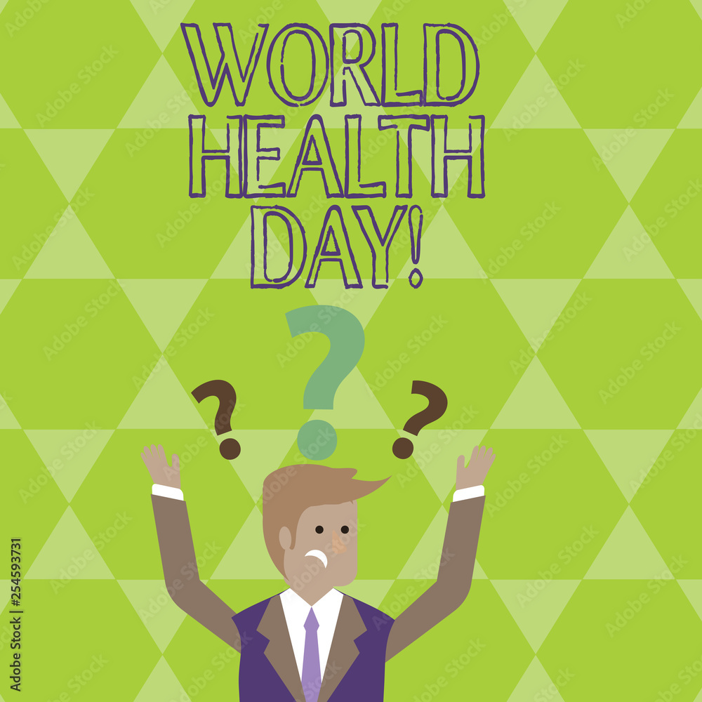 Conceptual hand writing showing World Health Day. Concept meaning Special Date for Healthy Activities Care Prevention