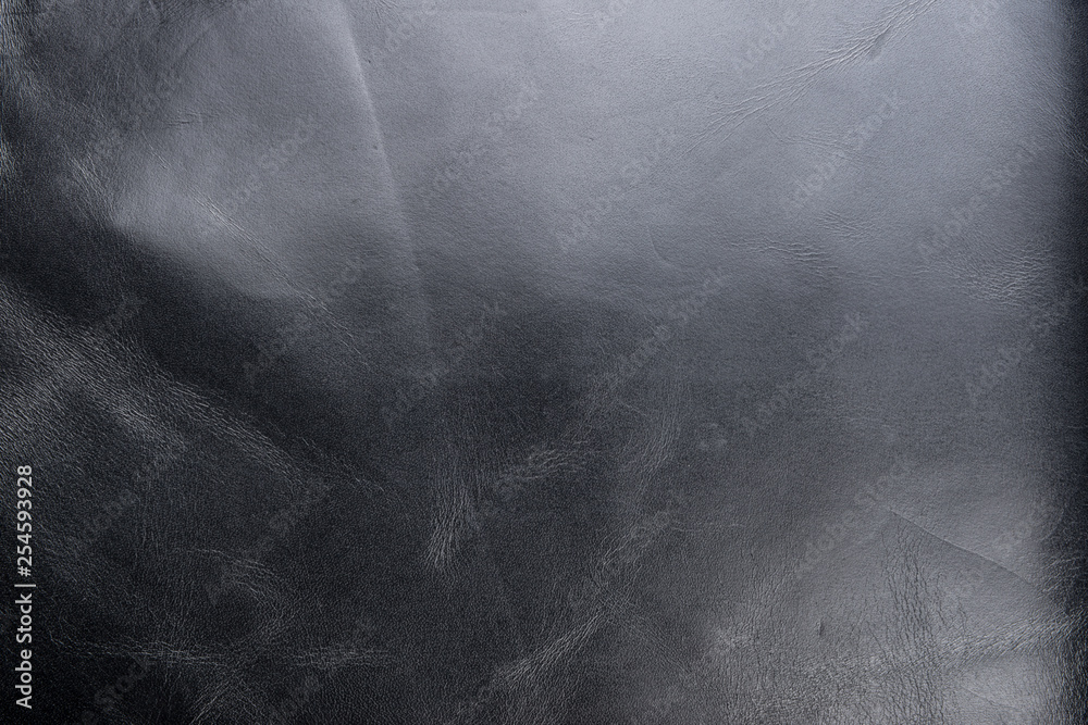 Naklejka premium Tanned leather dyed in black color