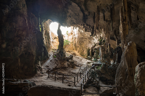 inside in Khao Khanab Nam Cave in Krabi Province in Thailand