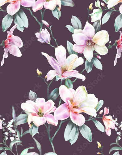 Elegant watercolor Magnolia