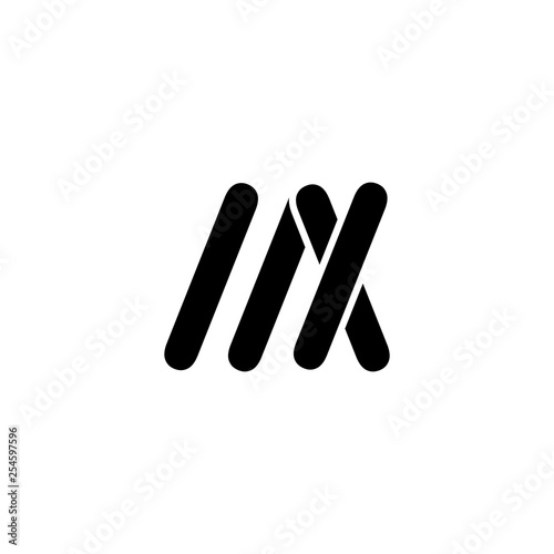 letter mx logo vector photo