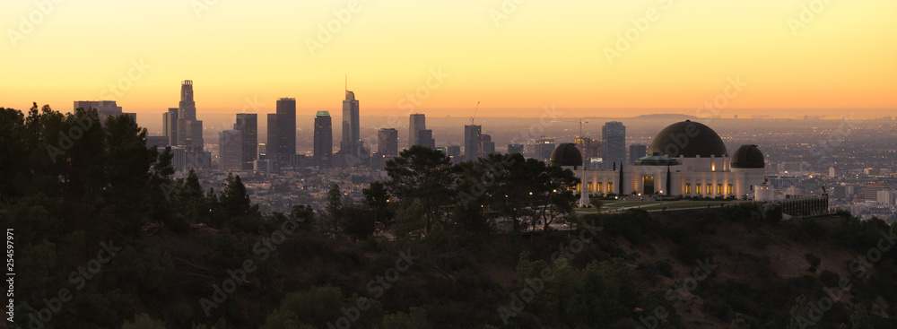 Beautiful Light Los Angeles California Downtown City Skyline Urban Metropolis