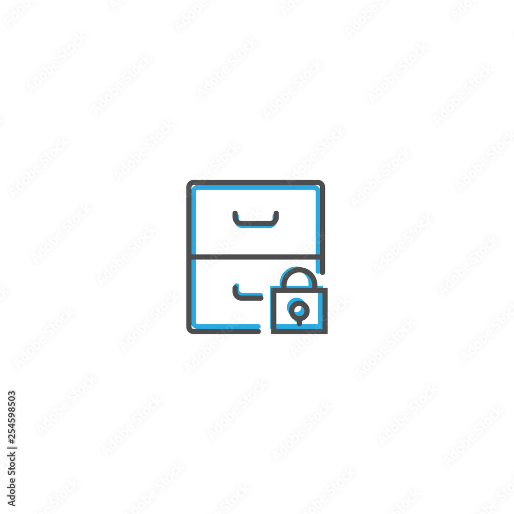 Archive icon design. Interaction icon line vector illustration Archive icon design. Interaction icon line vector illustration