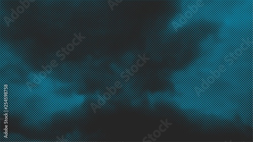 Color halftone texture of clouds. White clouds against blue sky. Vector illustration. photo