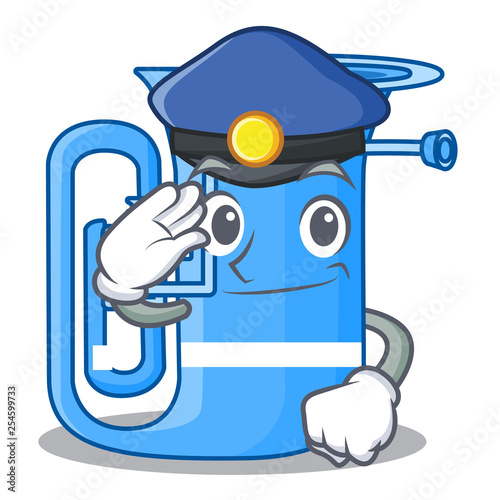 Police tuba in the mascot music room