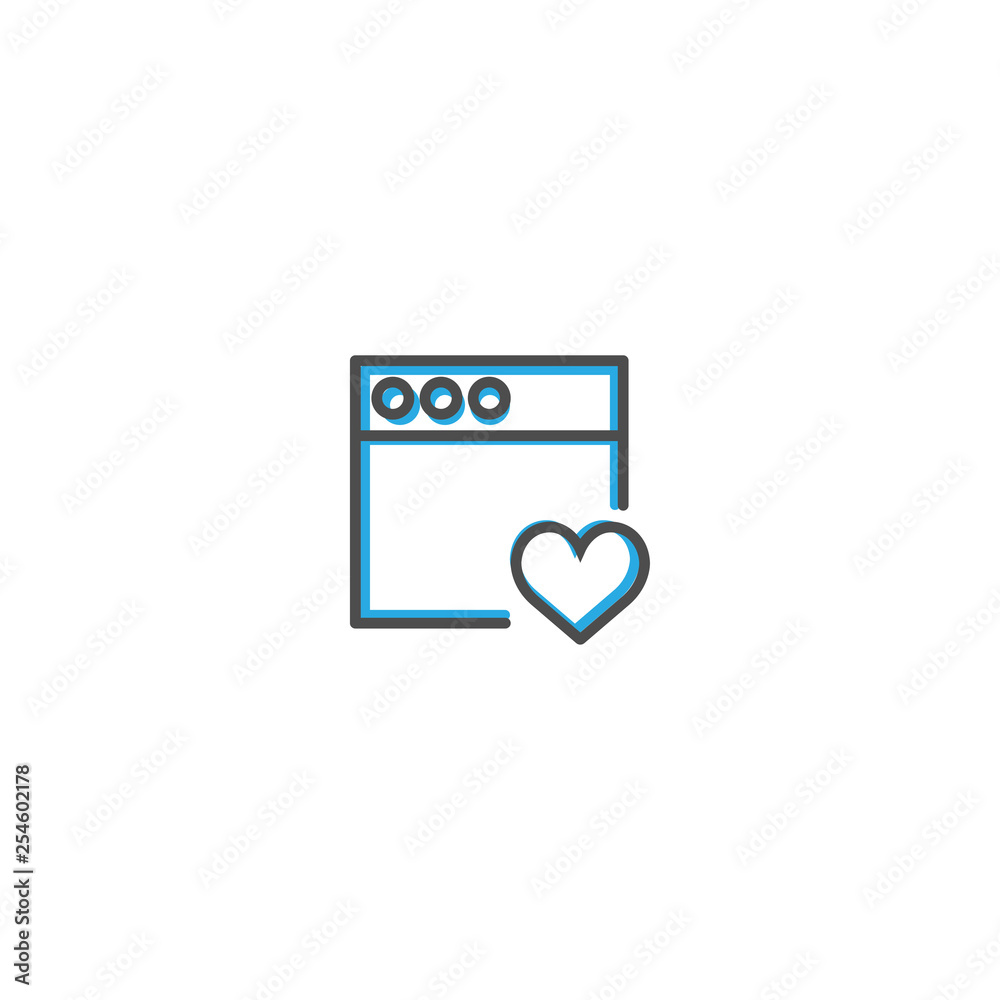 Browser icon design. Interaction icon line vector illustration Browser icon design. Interaction icon line vector illustration
