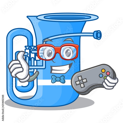 Gamer tuba in the shape funny cartoon