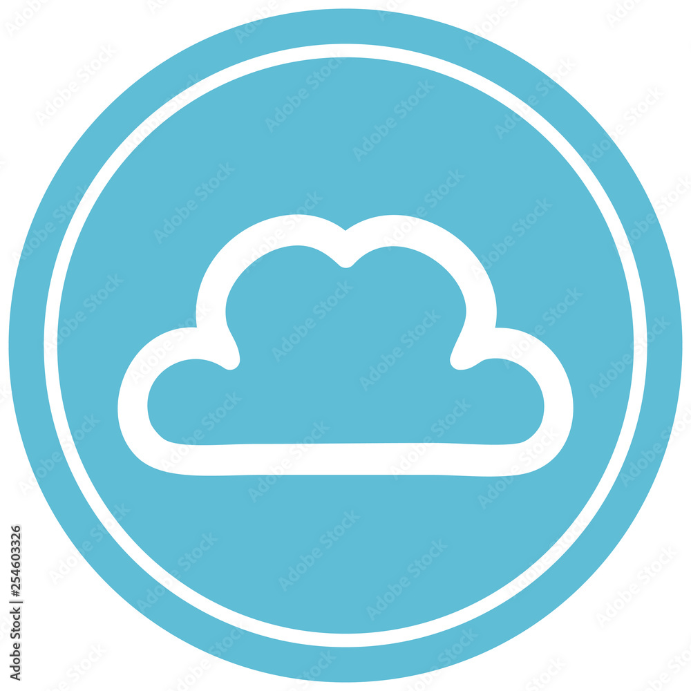 simple cloud circular icon