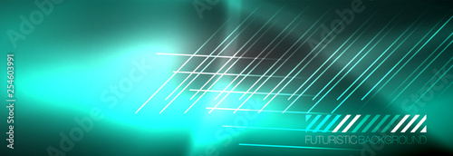 Shiny glowing lights neon color design background