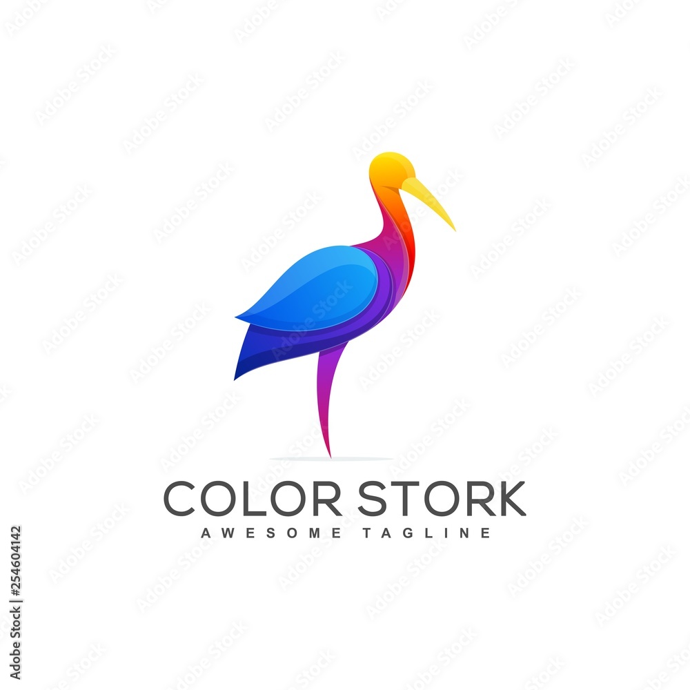 Obraz premium Stork Concept illustration vector template