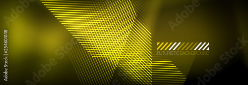 Abstract neon glowing light background. Dark background with lights. Abstract background with neon lights, night view.
