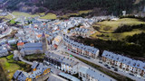 Huesca. Aerial view in Bielsa. Spain. Drone Photo