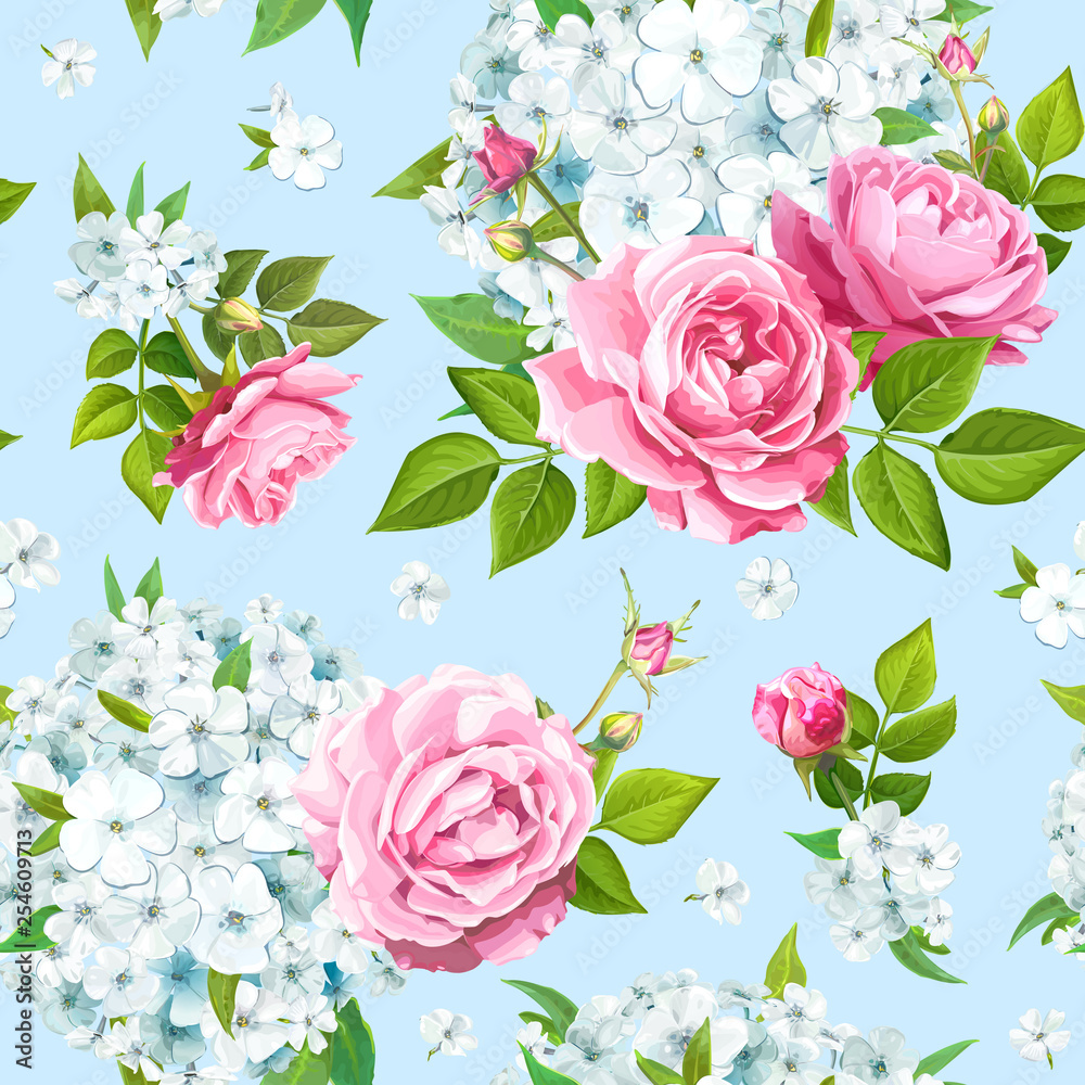 Flox flower seamless Flox flower seamless
