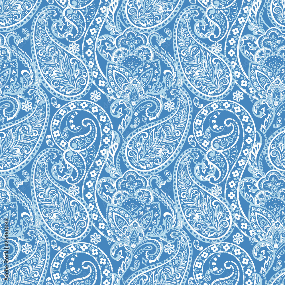 Paisley Pattern. Seamless Asian Textile Background