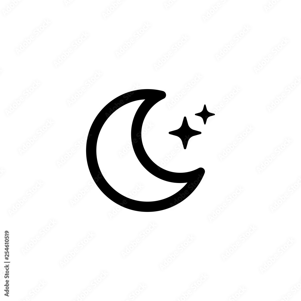 Weather icon / night ( crescent moon ) Weather icon / night ( crescent moon )