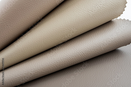 Schilderij op canvas Leather material artificial leather color card