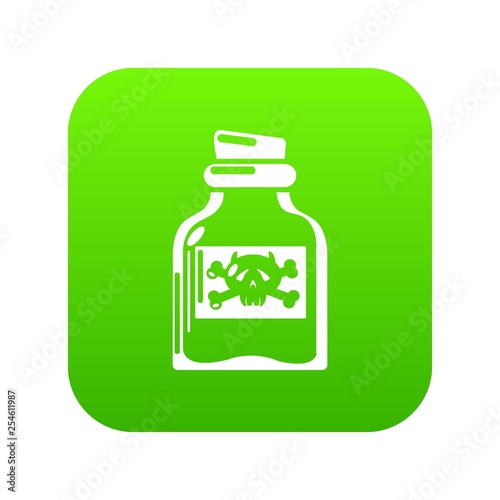 Toxin bottle icon. Simple illustration of toxin bottle vector icon for web