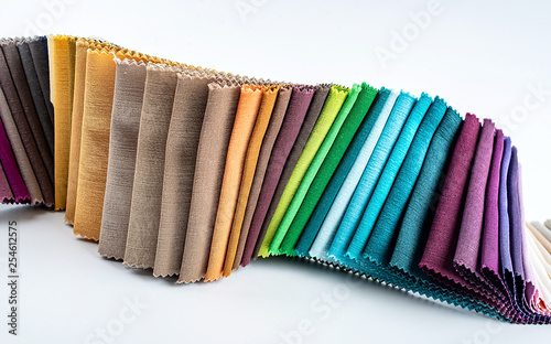 Interior design curtain fabric color card sample
