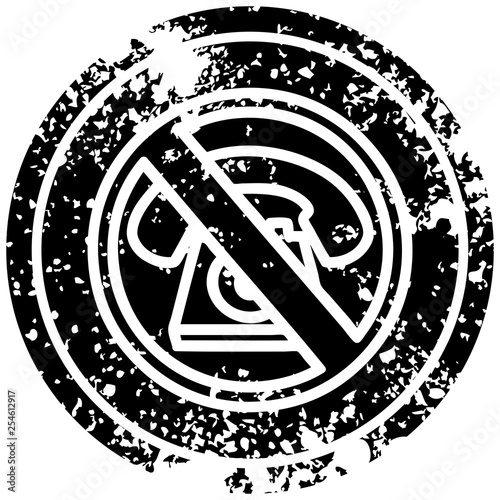 no cold calling distressed icon