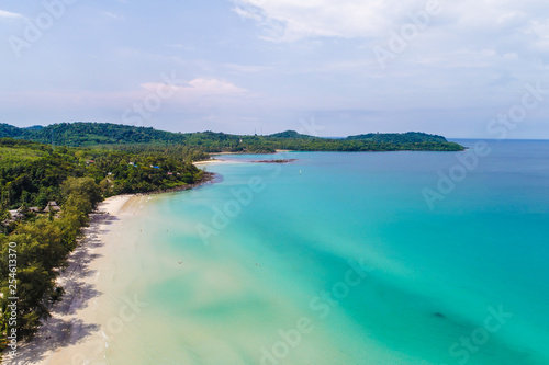 Seascape white sand beach turquoise water