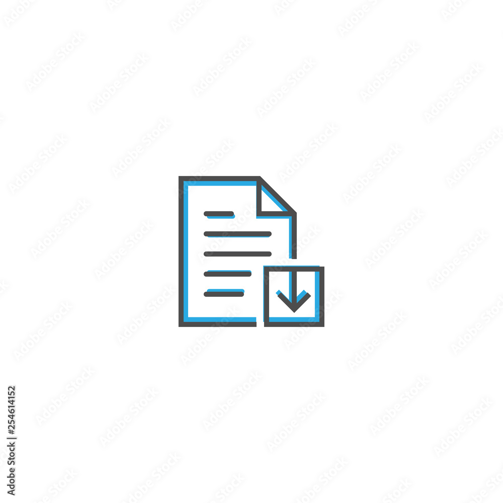 File icon design. Interaction icon line vector illustration