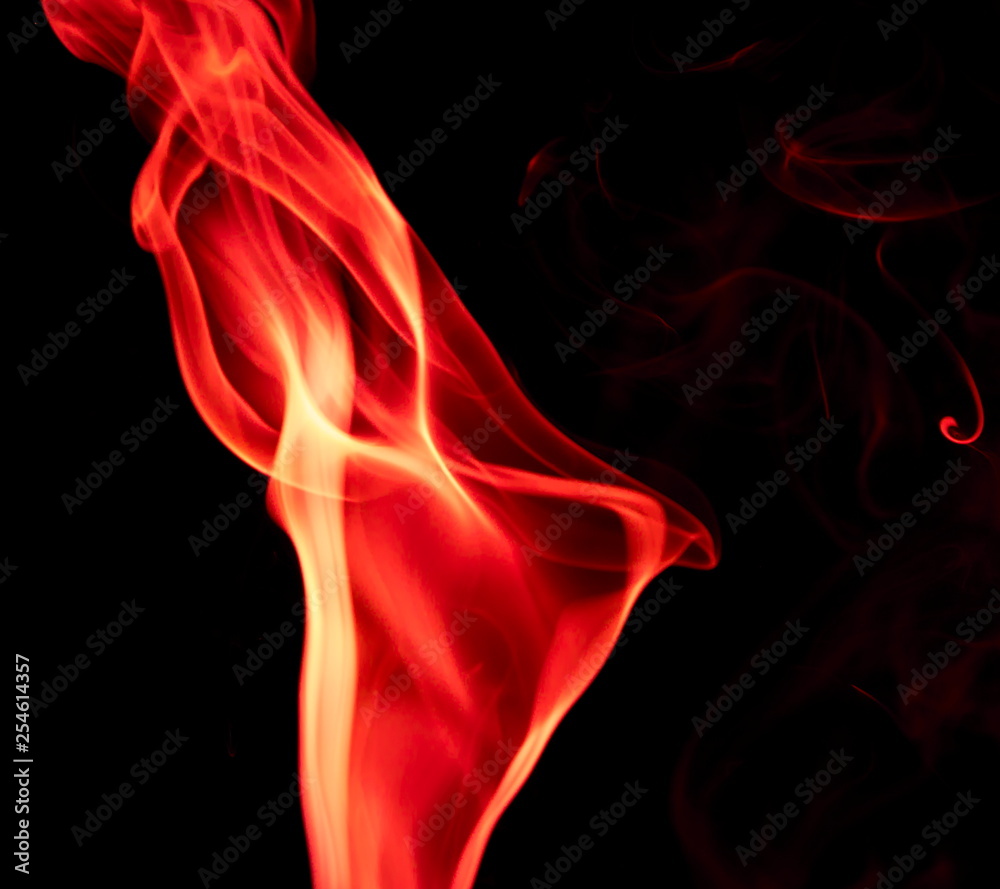 Red smoke on black background Red smoke on black background