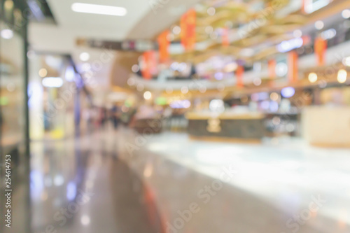 Abstract blur modern shopping mall interior defocused background © Piman Khrutmuang