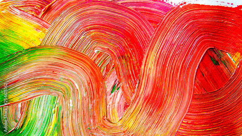 Abstract colorful background. Oil painting on canvas. Color texture. Fragment of artwork. Spots of paint. Brushstrokes of paint. Modern art. Contemporary art. Colorful  Paint swirls, rainbow, spectrum