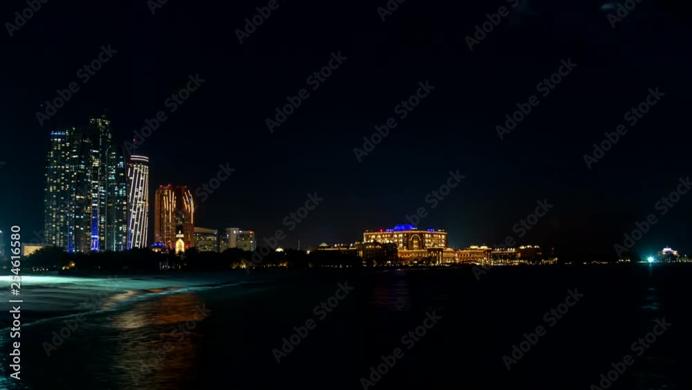 Sunset in Abu Dhabi, United Arab Emirates. Timelapse. Sunset in Abu Dhabi, United Arab Emirates. Timelapse.