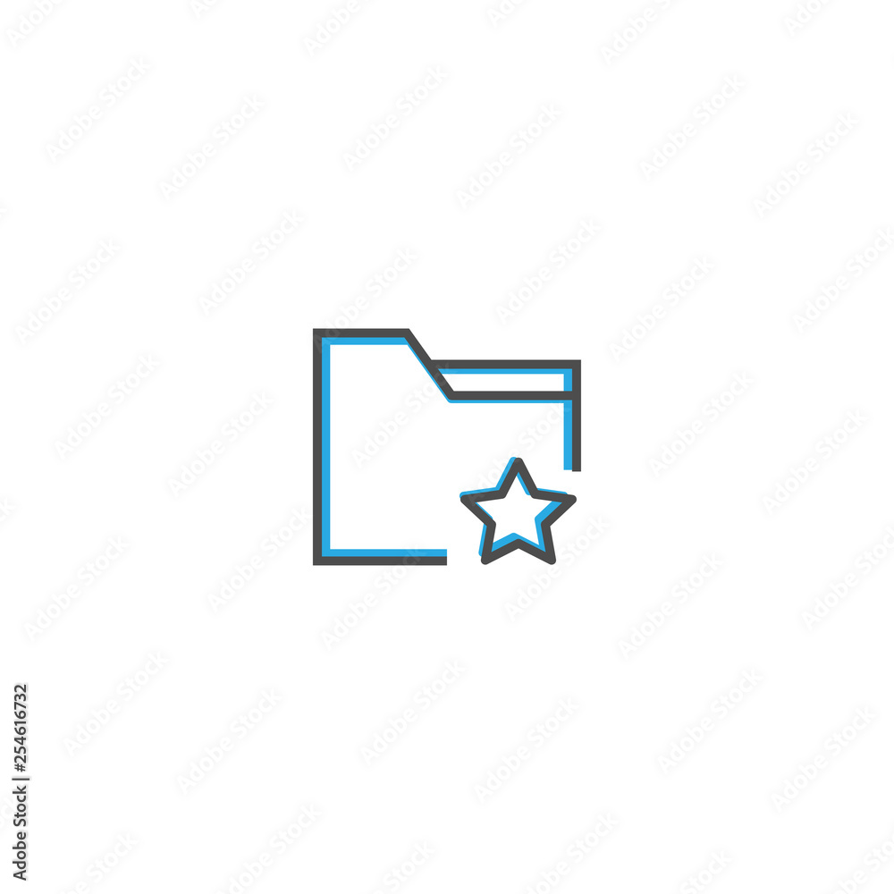 Folder icon design. Interaction icon line vector illustration Folder icon design. Interaction icon line vector illustration
