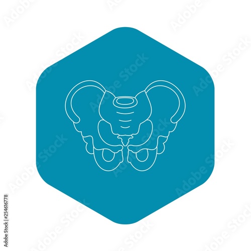 Pelvis icon. Outline illustration of pelvis vector icon for web