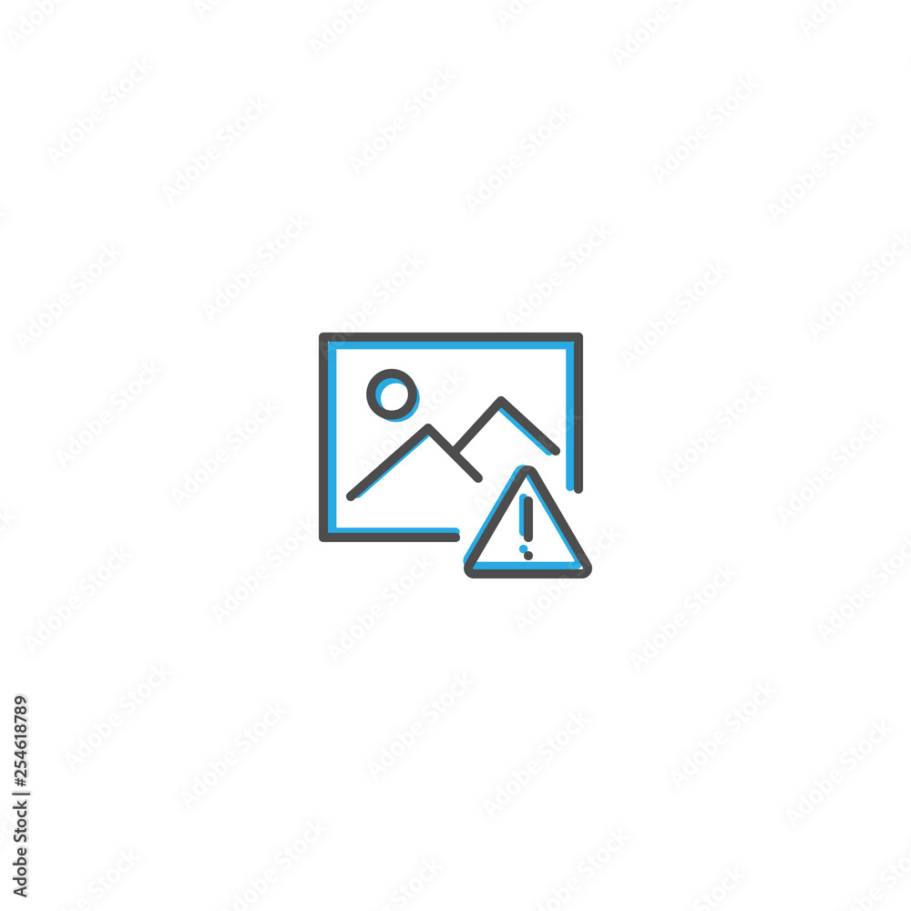 Image icon design. Interaction icon line vector illustration Image icon design. Interaction icon line vector illustration