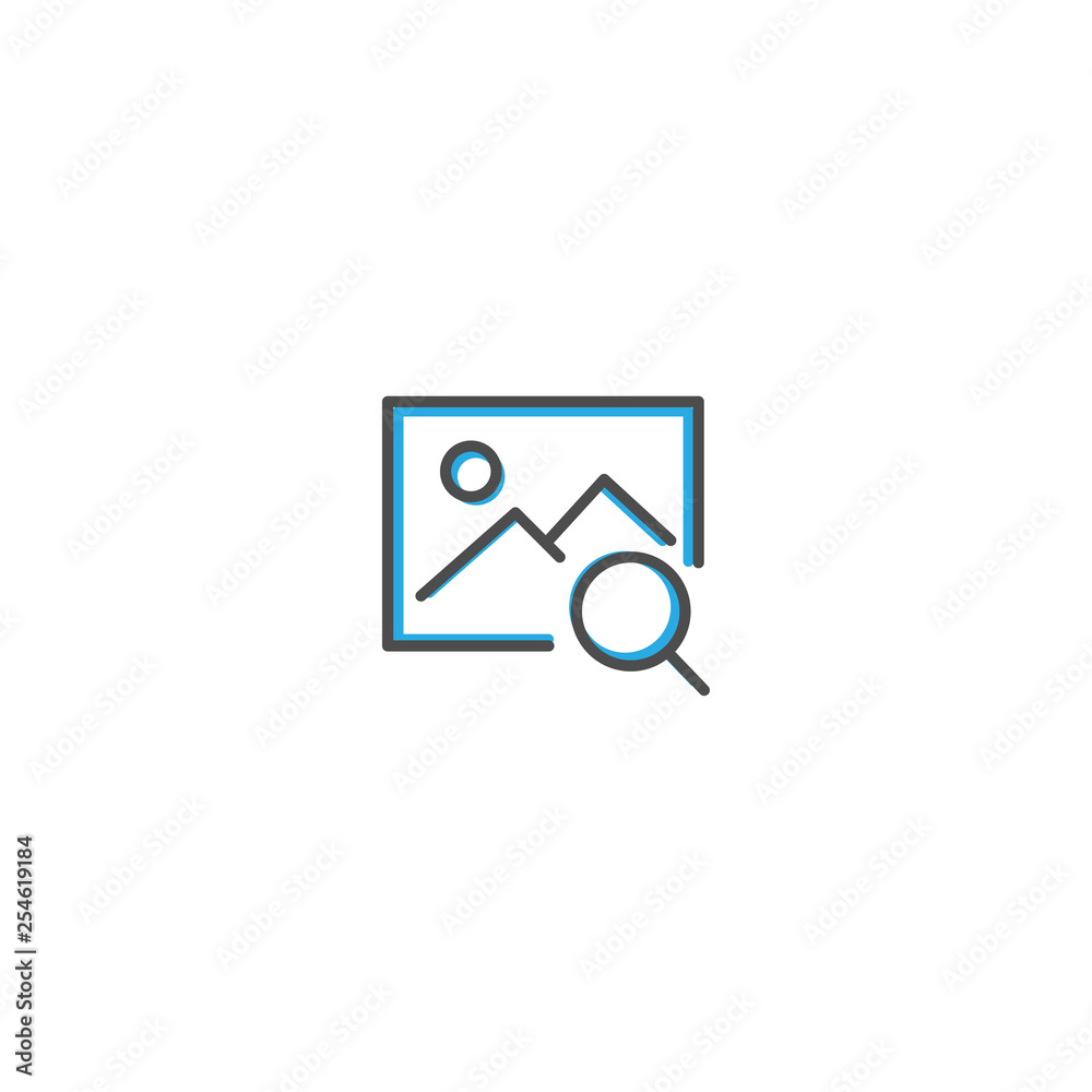 Image icon design. Interaction icon line vector illustration Image icon design. Interaction icon line vector illustration