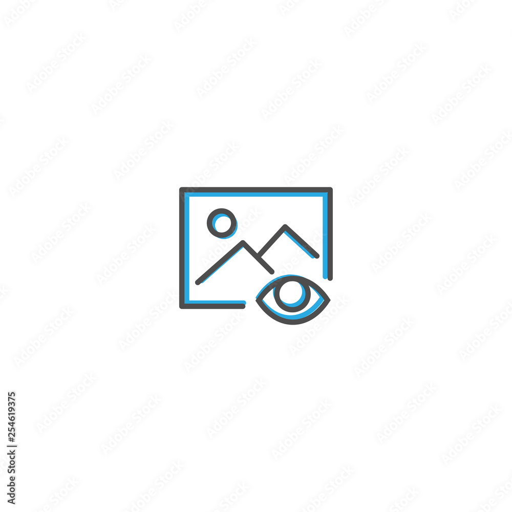 Image icon design. Interaction icon line vector illustration Image icon design. Interaction icon line vector illustration
