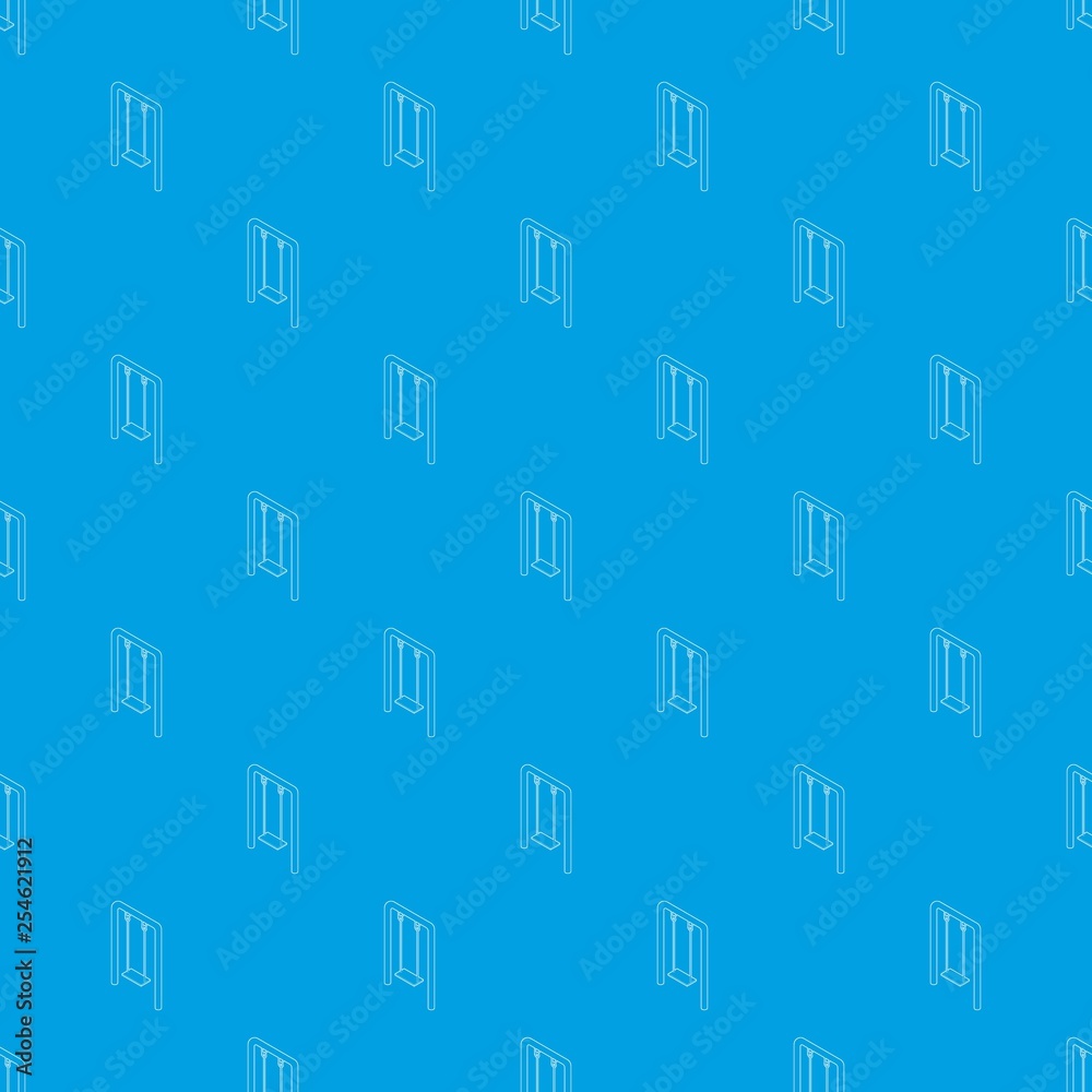 Playground swing pattern vector seamless blue repeat for any use