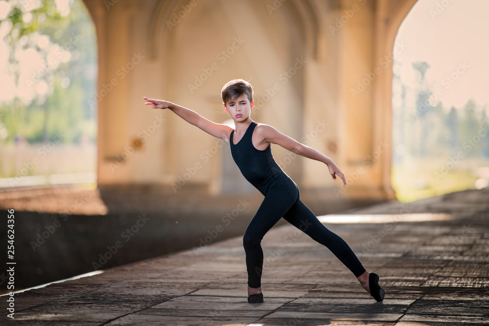 ballet boy exercising Stock Photo | Adobe Stock