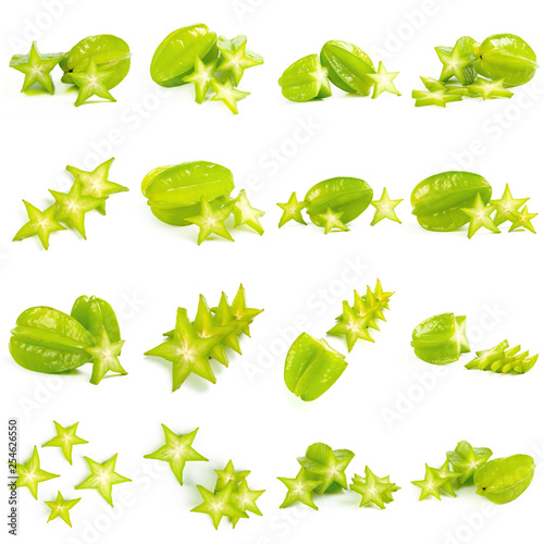 Carambola set isolated photo