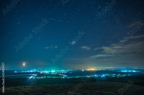 Night village on a background of stars © onyx124