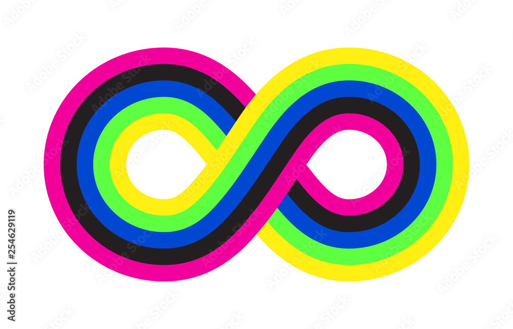 Infinity, Eternity or Moebius Vector Symbol Isolated on White