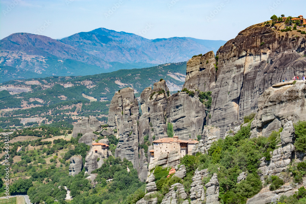 meteora mountain monastery in greece