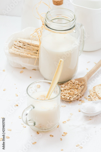 Protein source oat milk homemade product