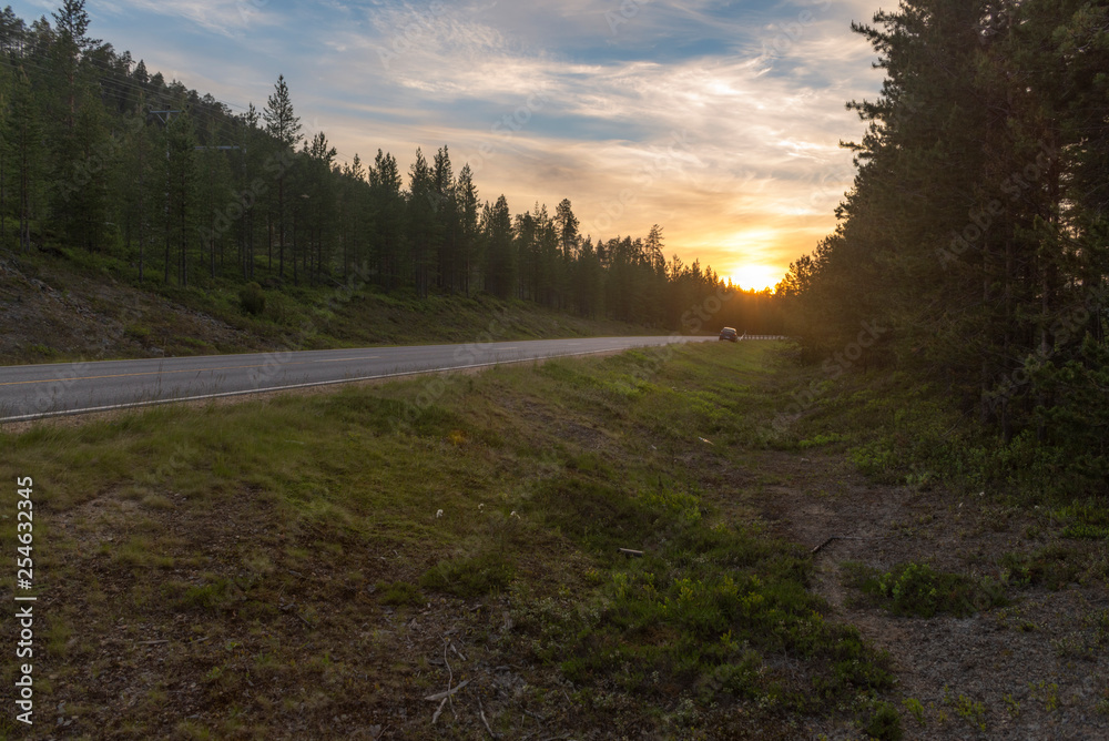 Empty road in Lapland
